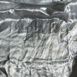 Silver Bride Satin Robe